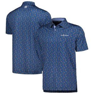 Men's FootJoy Navy THE PLAYERS Custom Print Performance Polo, Size Large